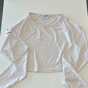 Gymshark Women's Light Beige Long Sleeve Top
